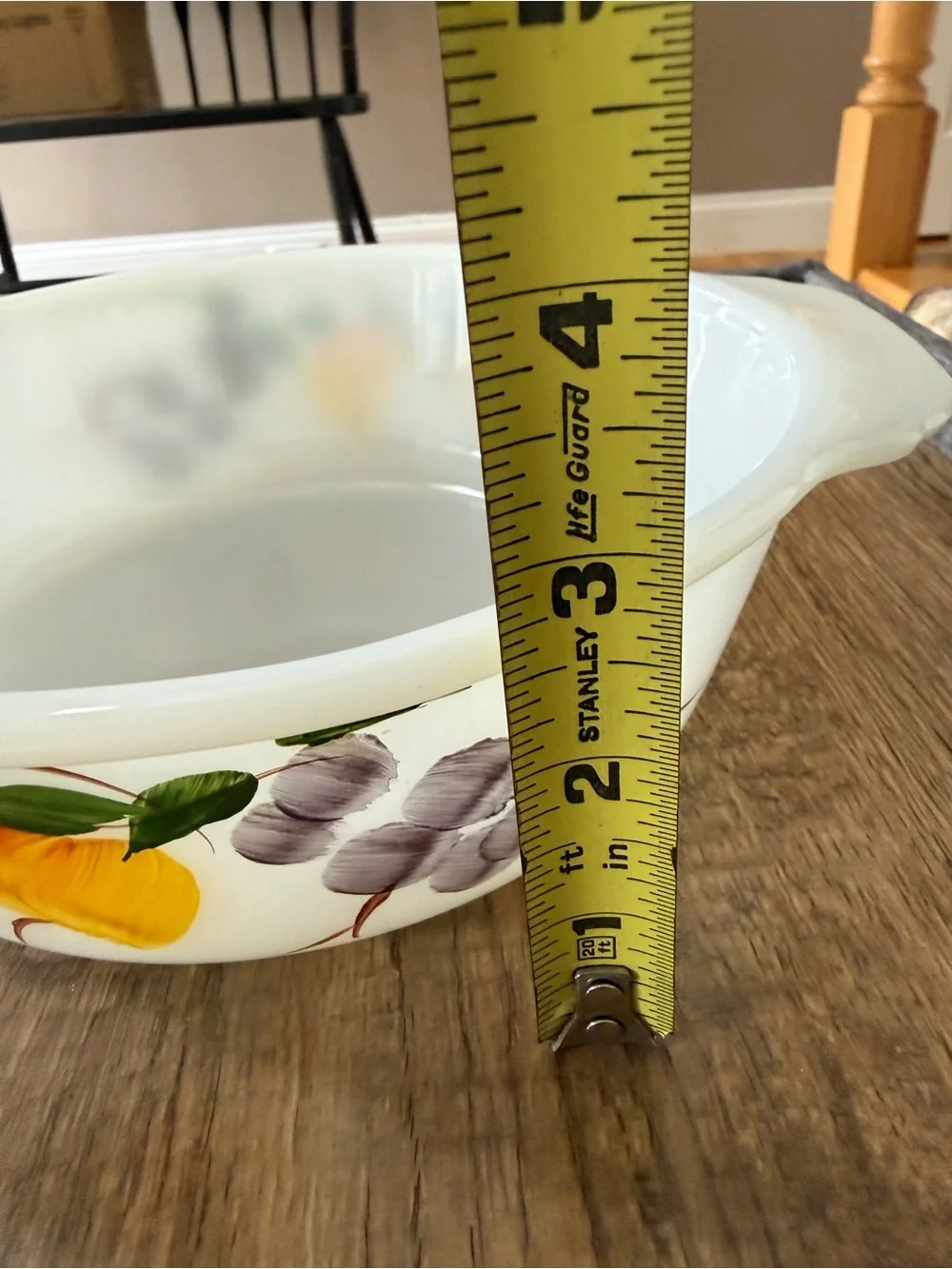 Vintage Anchor Hocking Fire King | Fruit Pattern Casserole Dish | 1.5 QT